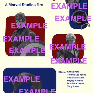 Captain America mid century movie poster