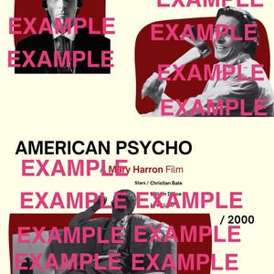 American Psycho mid century movie poster