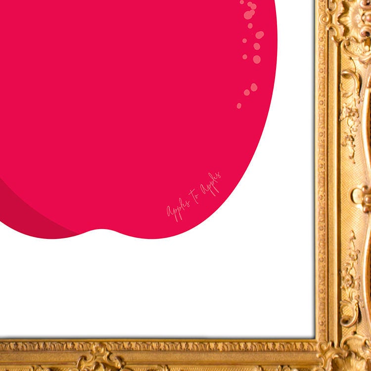 Apples to Apples Printable Wall Art Apple Art Print Digital Etsy