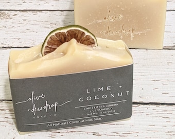 Lime and Coconut Milk Soap | Coconut Milk Soap | Artisan Soap | Handmade Soap | Cold Process Soap