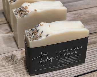 Lavender Lemon Soap | Cocoa Butter Soap | Fall Soap | Holiday Soap | Artisan Soap | Handmade Soap | All Natural Cold Process Soap