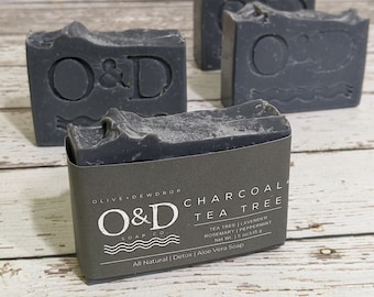 Charcoal and Tea Tree Soap | Artisan Soap | Handmade Soap | Cold Process Soap