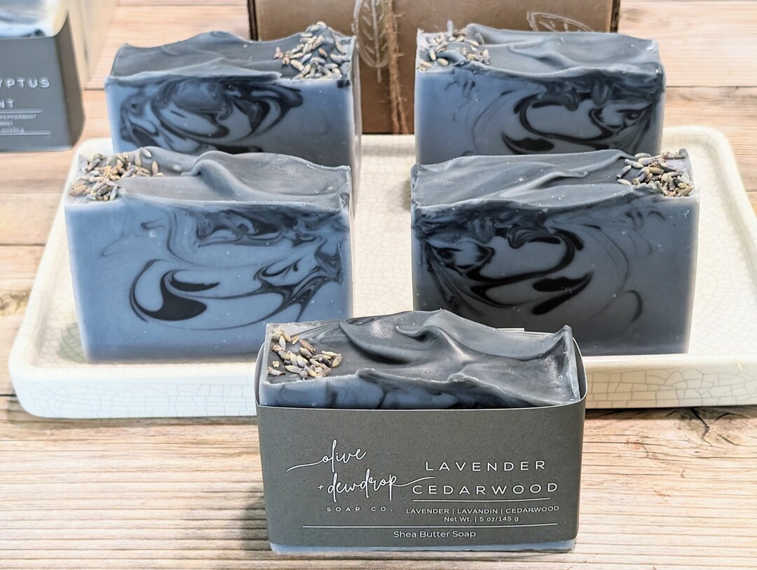Lavender Cedarwood Artisan Soap: Handmade Cold Process Soap - Etsy