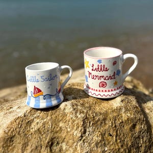 Left - Small 1/4 pint mug, Right - Regular 1/2 pint mug