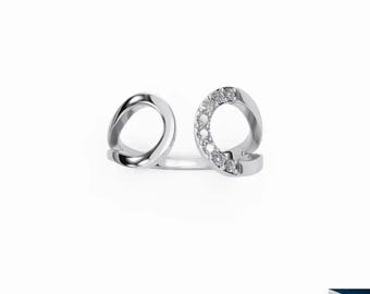 925 Sterling Silver Round Cut Lab Grown Diamond Ring / Round Cut Lab Diamond Engagement Ring / Wedding Gift For Her / Wedding Ring For Her