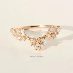 Lab Grown Diamond Vintage Band,Diamond Wedding Band, 14k Gold Diamond Wedding Band, Wedding Band, Half Eternity Band, Stackable Band