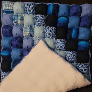 Blue Baby Puff Quilt