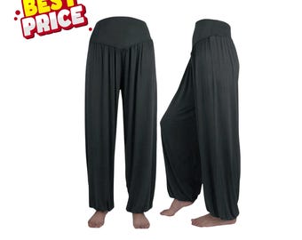 Hög midja Yogabyxor Dam Lösa Harembyxor Träning Löpning Dans Komfort Passform