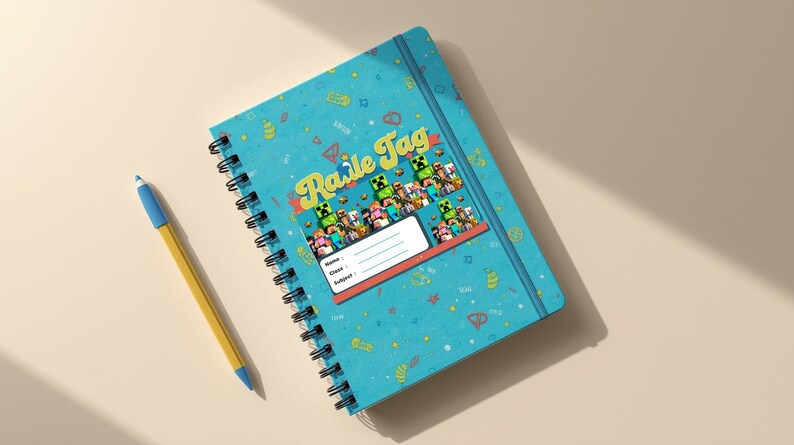 Editable Minecraft Name Tag School Labels Fits A4 & A5 Sheets Kids ...