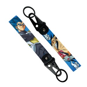 Japanese Manga Super Sayan Blue Vegeta Keychain Keyring Lanyard for Fashion and Japanese Anime Enthusiasts