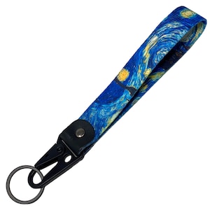 The Starry Night by Van Gogh: Iconic Art Keychain Keyring Lanyard for Fashion and Art Enthusiasts