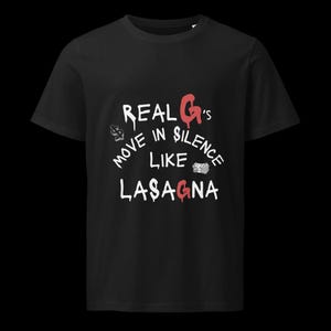 ¡Los verdaderos G se mueven en silencio como lasaña! PNG SVG, citas de hip hop, para fans del hip hop, citas de rap SVG PNG, camisetas gráficas de hip hop SVG, rap