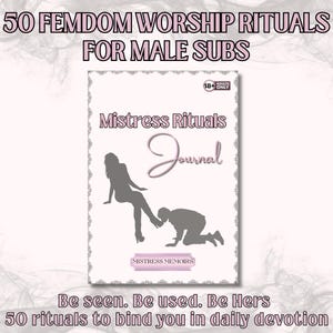 Mistress Rituals Journal | Femdom Training PDF for Male Subs | Obedience Tasks & Ritual Planner | D/s Submission Printable - Pink Version
