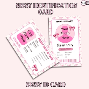 Sissy Identification Card - Instant Digital, Customizable Download - Editable Canva Template | Prissy Sissy ID