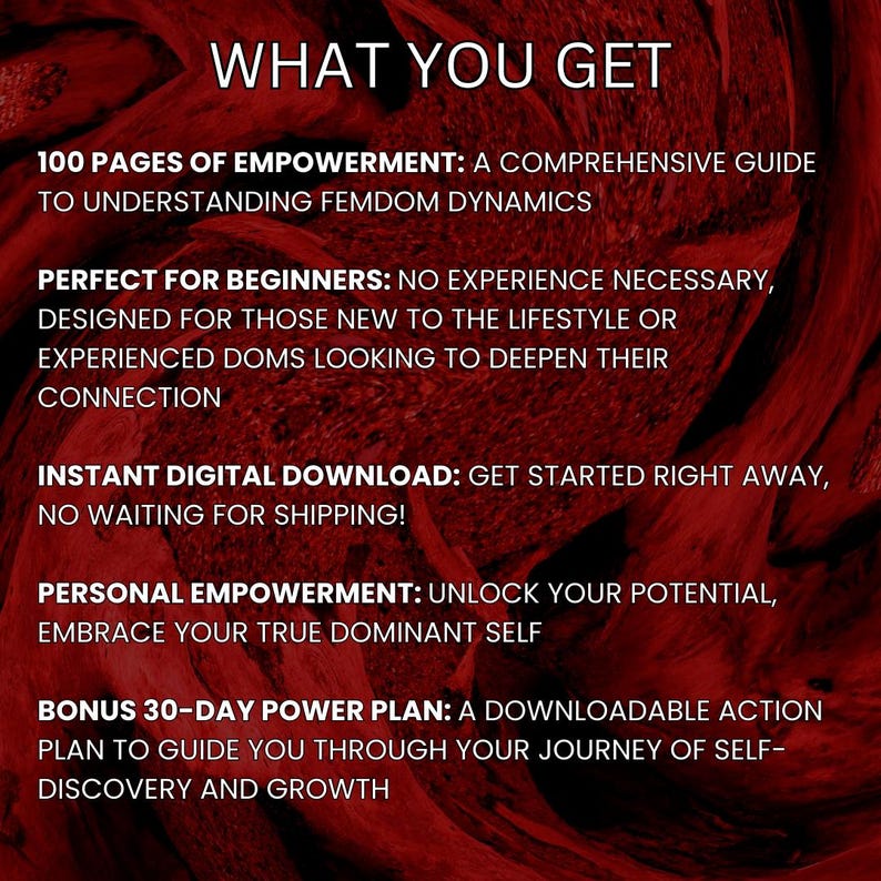 Femdom Guide for Beginners | FLR & Female Dominance Ebook | + Bonus 30