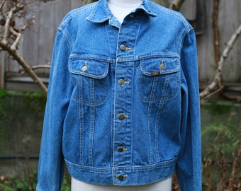 Vintage 90s Lee men's denim 2 pocket jean jacket