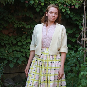 Vintage 50s botany wool cream shrug image 1