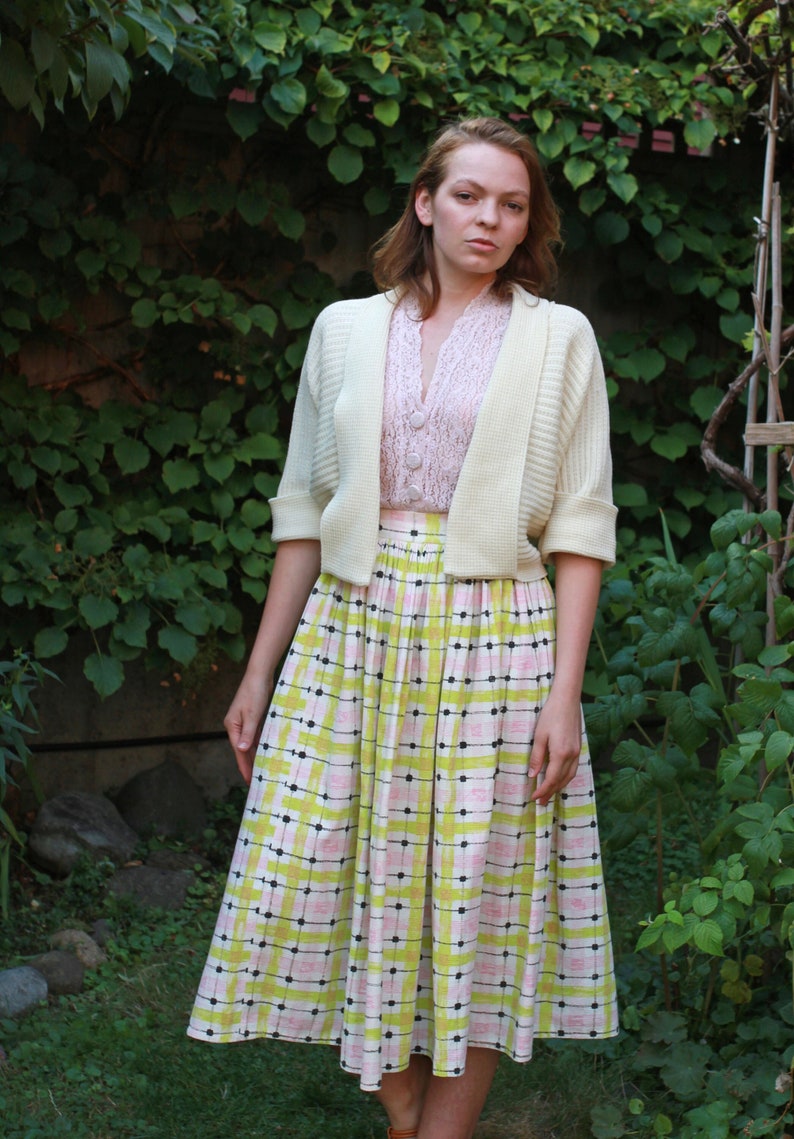 Vintage 50s botany wool cream shrug image 1