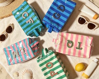 Neceser personalizado, neceser de viaje personalizado, regalos para damas de honor, regalo de boda, neceser personalizado, impermeable, bolso de playa, regalos para ella