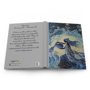 Carnet cartonné personnalisé Aquarius Ethereal