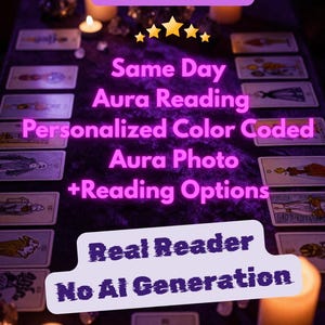 Same Day Aura Reading: Personalized Color Coded Photo + Reading Options Available
