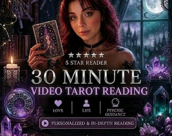 30-Minute Video Tarot Reading | Love, Life, Psychic Guidance (Same Day Available)