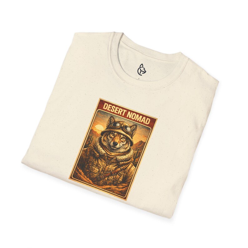 Desert Nomad Coyote T-Shirt Vintage Explorer Animal Tee Primal Souls Collection Western Desert Graphic Shirt Adventure Streetwear image 5