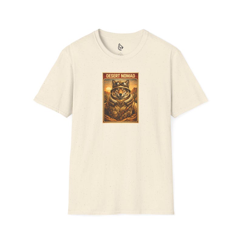 Desert Nomad Coyote T-Shirt Vintage Explorer Animal Tee Primal Souls Collection Western Desert Graphic Shirt Adventure Streetwear image 8