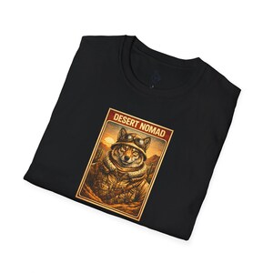 Desert Nomad Coyote T-Shirt Vintage Explorer Animal Tee Primal Souls Collection Western Desert Graphic Shirt Adventure Streetwear image 4
