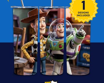 Toy Story Tumbler Wrap, 20oz Skinny Tumbler Design (Digital Download)