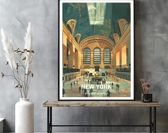 Grand Central reseposter – New York-väggkonst och ikonisk tågstationshall