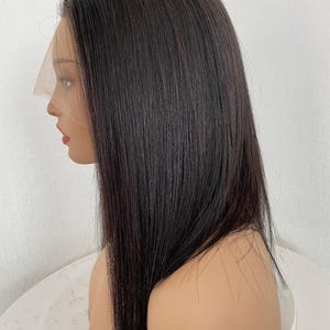 VELOUR 18 European Custom-Made 18”  Wig | European, Brazilian or Chinese Hair | Silk Top | Dark Brown 1A | 150% Lightweight Density
