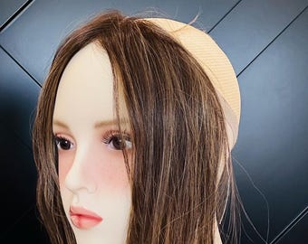 Human Hair Hairline Topper 1.5x11 | Halo Attachment | Ear-to-Ear Coverage | Thinning Hair & Alopecia | 14"-20" | ANGEL