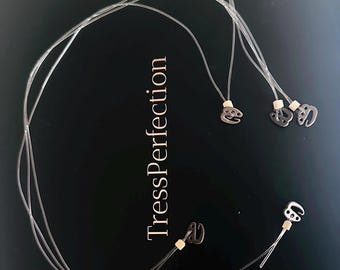 Adjustable Invisible Clear Wire End Hooks for Wigs & Toppers 17″+ • Secure, Glue-Free Halo Attachment • Set of 3