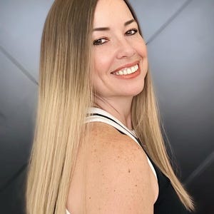 FEATHER 18” European Silk Top Human Hair Topper – Rooted Brown to Beige Blonde | 8x8 Base | Remy Hair |  Clip-In Topper for Thinning Hair