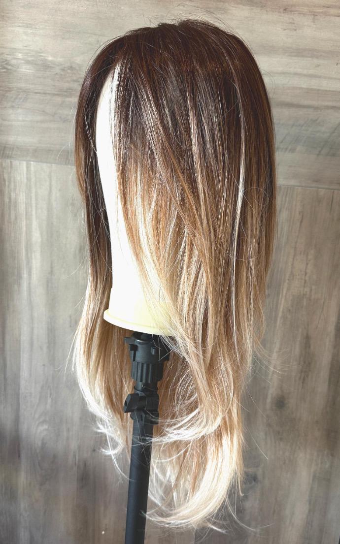 Custom-Made Hair Topper 16"  150 percent Density 5x6 Silk Top Human Hair Topper – Custom Color & Size