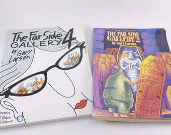 The Far Side Gallery 2 and 4 by Gary Larson 1988 and 1993 Paperback Editions