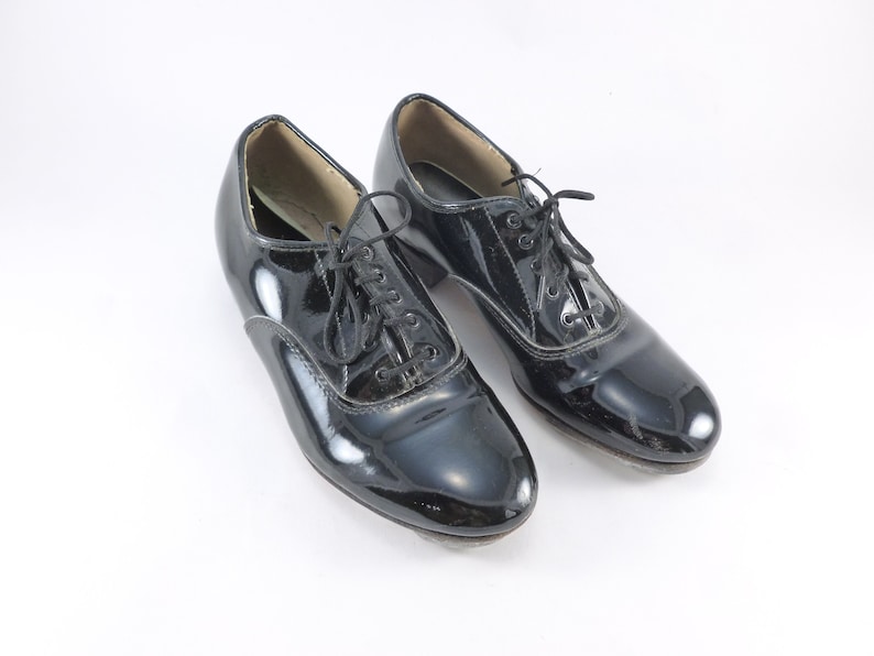 Children/'s Capezio Tap Dance Shoes Black Patent Size 2.5 D Boy/'s Oxfords