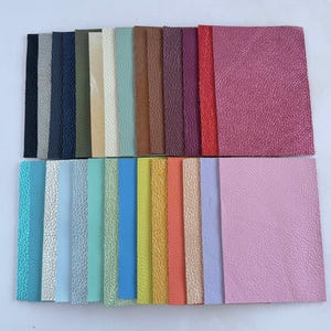 overview of the cowhide leather colours available