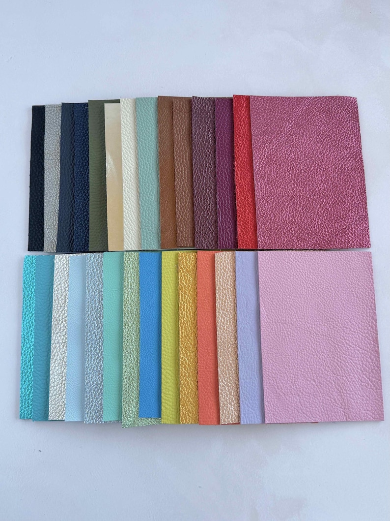 overview of the cowhide leather colours available