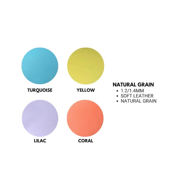overview of the natural grain leathers available