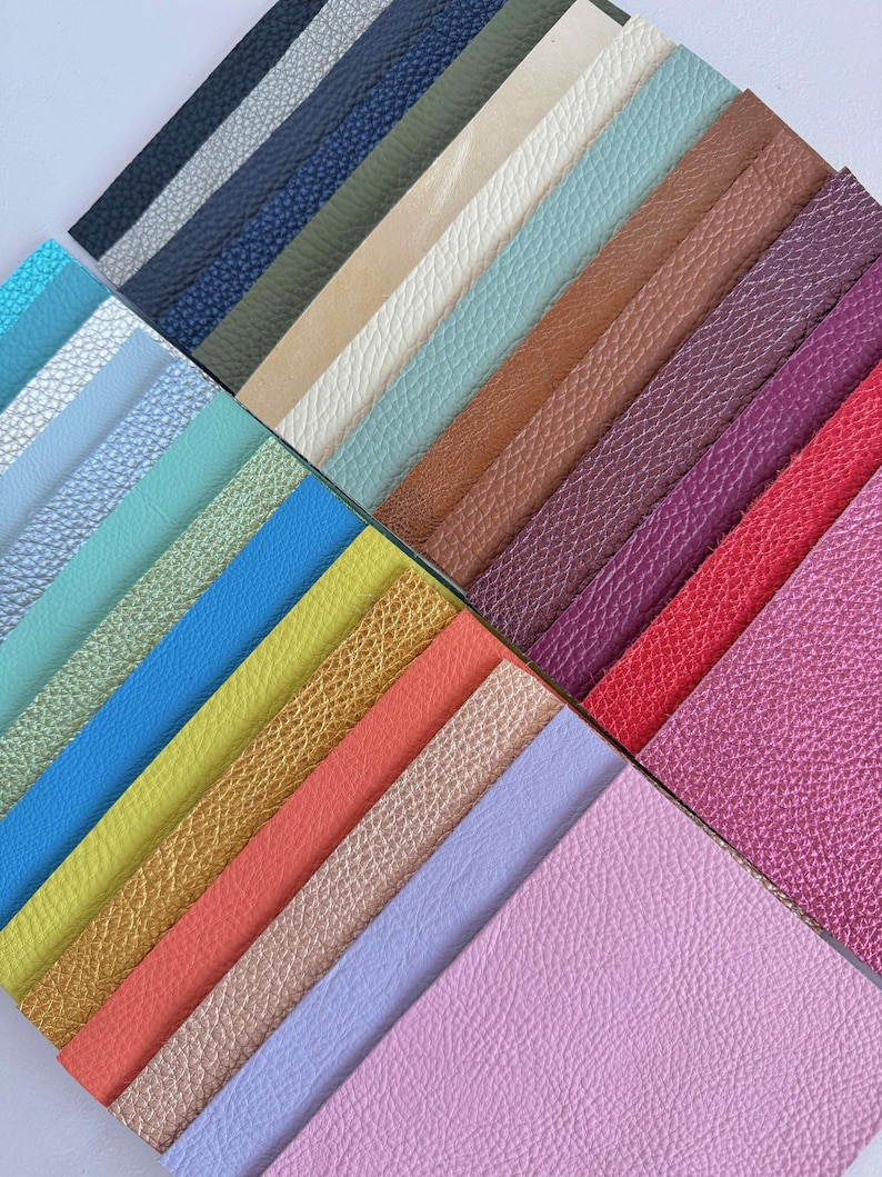 overview of the cowhide leather colours available
