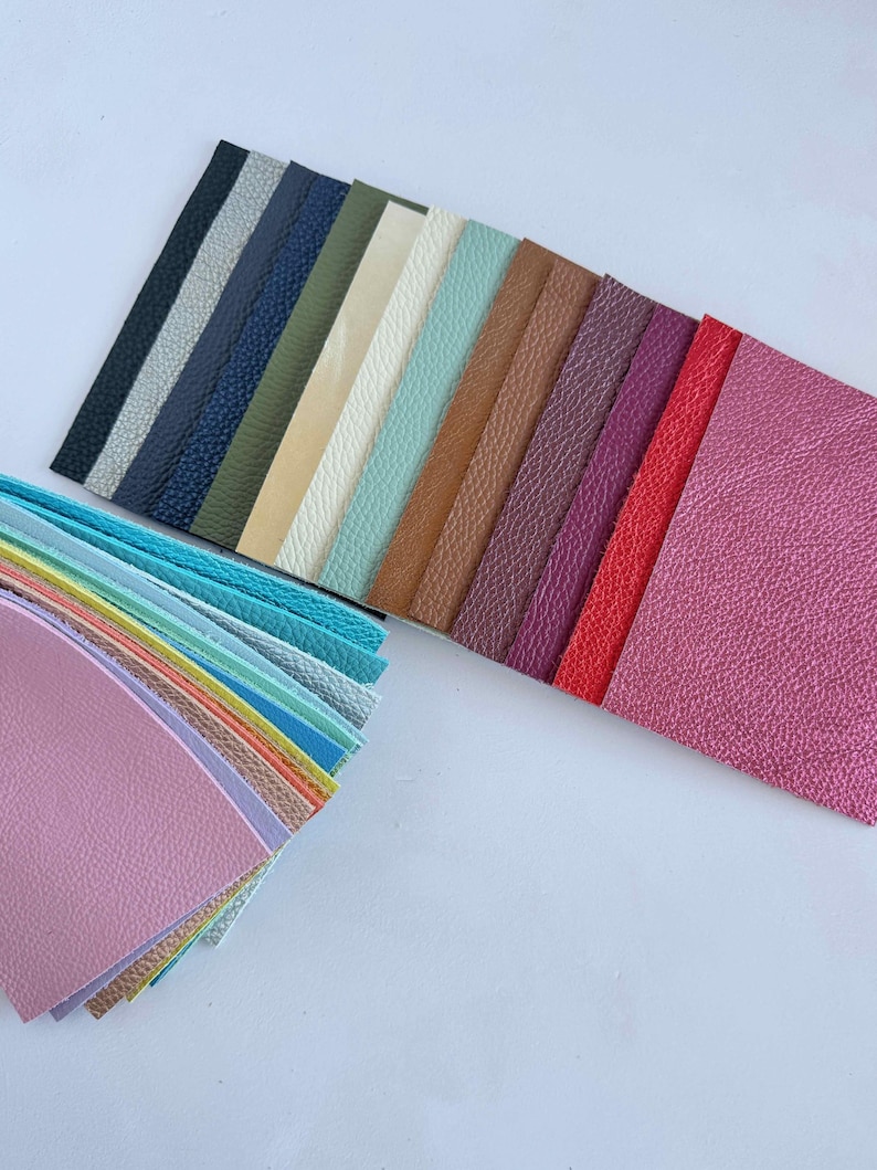 overview of the cowhide leather colours available
