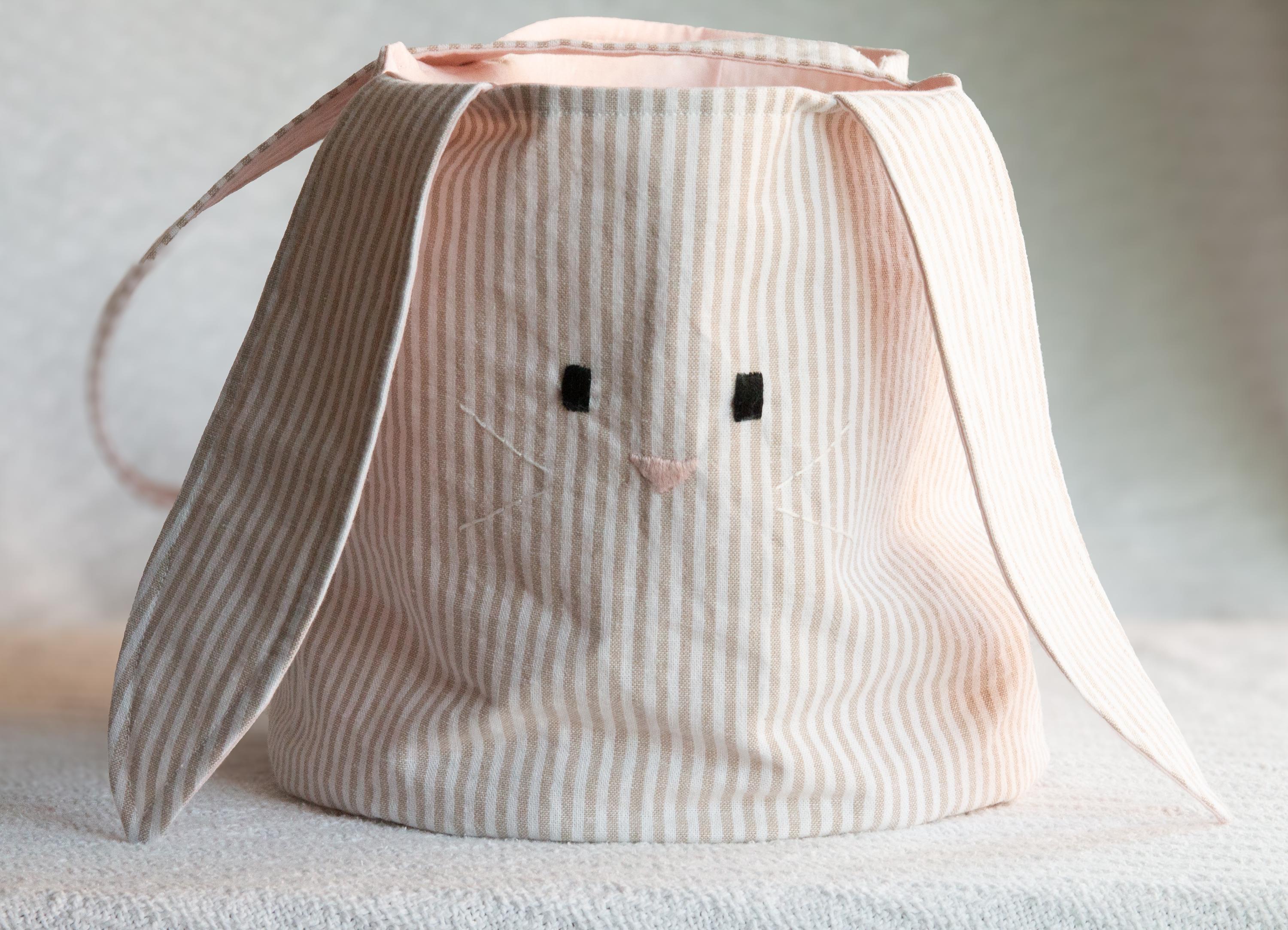 Cute Bunny Easter Basket Sewing Pattern PDF Instant Download / Bunny ...