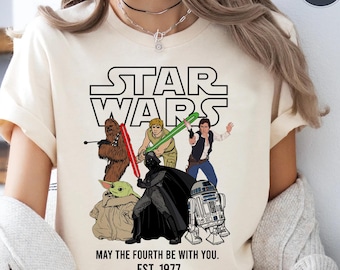 Vintage Star Wars Graphic Tee, May The 4th Be With You