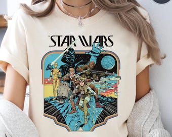 Retro Star Wars Graphic Tee, Disney Family Shirt