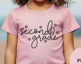 Daisy Graphic Back to School Shirt: First, Second, Third Grade