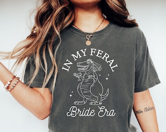 Comfort Colors® Feral Bride Dino Graphic Tee - Bachelorette T-Shirt
