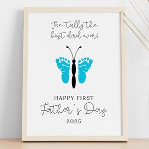 First Father’s Day Gift From Baby, Father’s Day Footprint Craft, Gift for First Time Dad, Last Minute Gift, Father’s Day, For 1st Time Dad