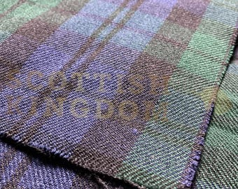 Black Watch Modern Heavyweight Handmade Tartan Fabric - Fabric by the Yard - 16 Oz Acrylic Wool -Handmade Machine Washable